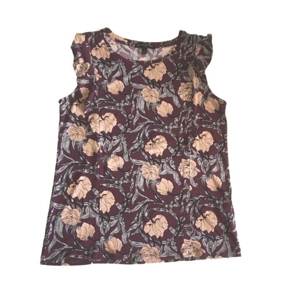 new Banana Republic ✦ Print Ruffle Tank ✦ Floral - Picture 2 of 12